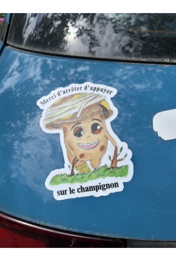 Sticker voiture "Merci...